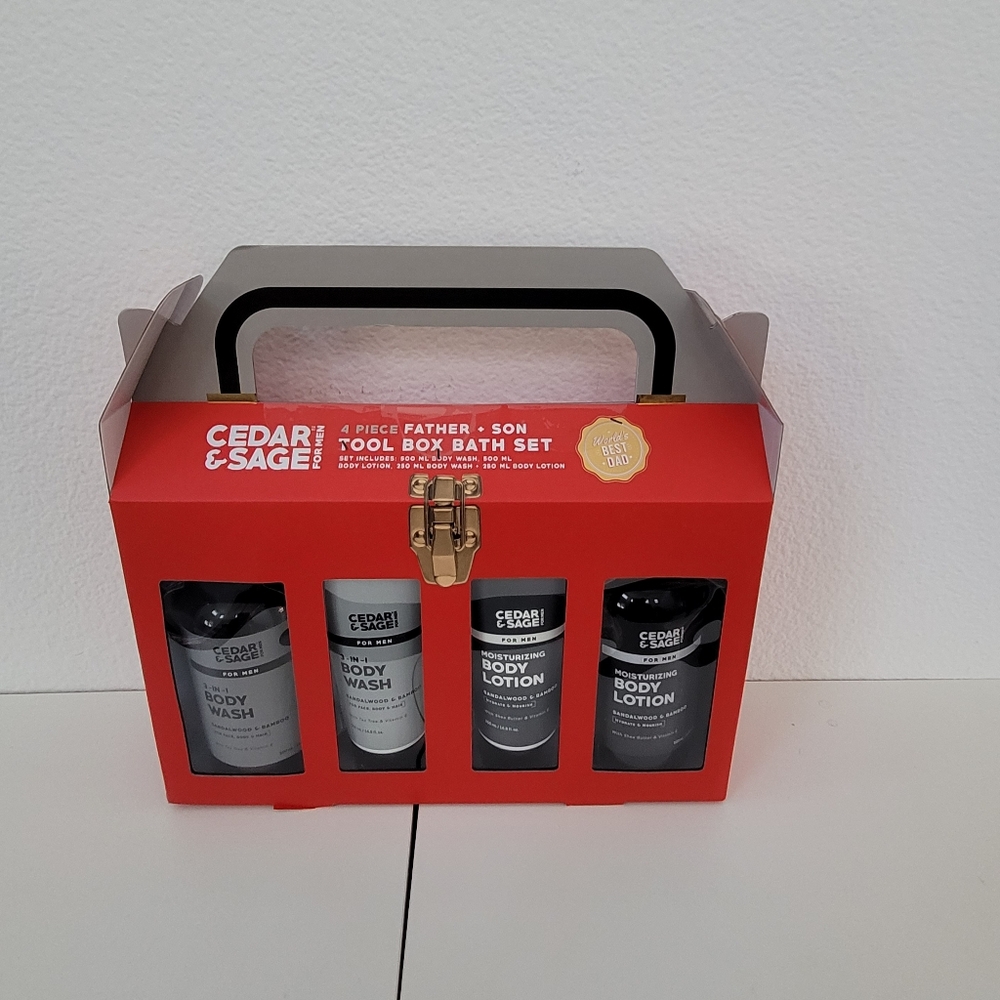 Cedar & Sage For Men, Tool Box Bath Set